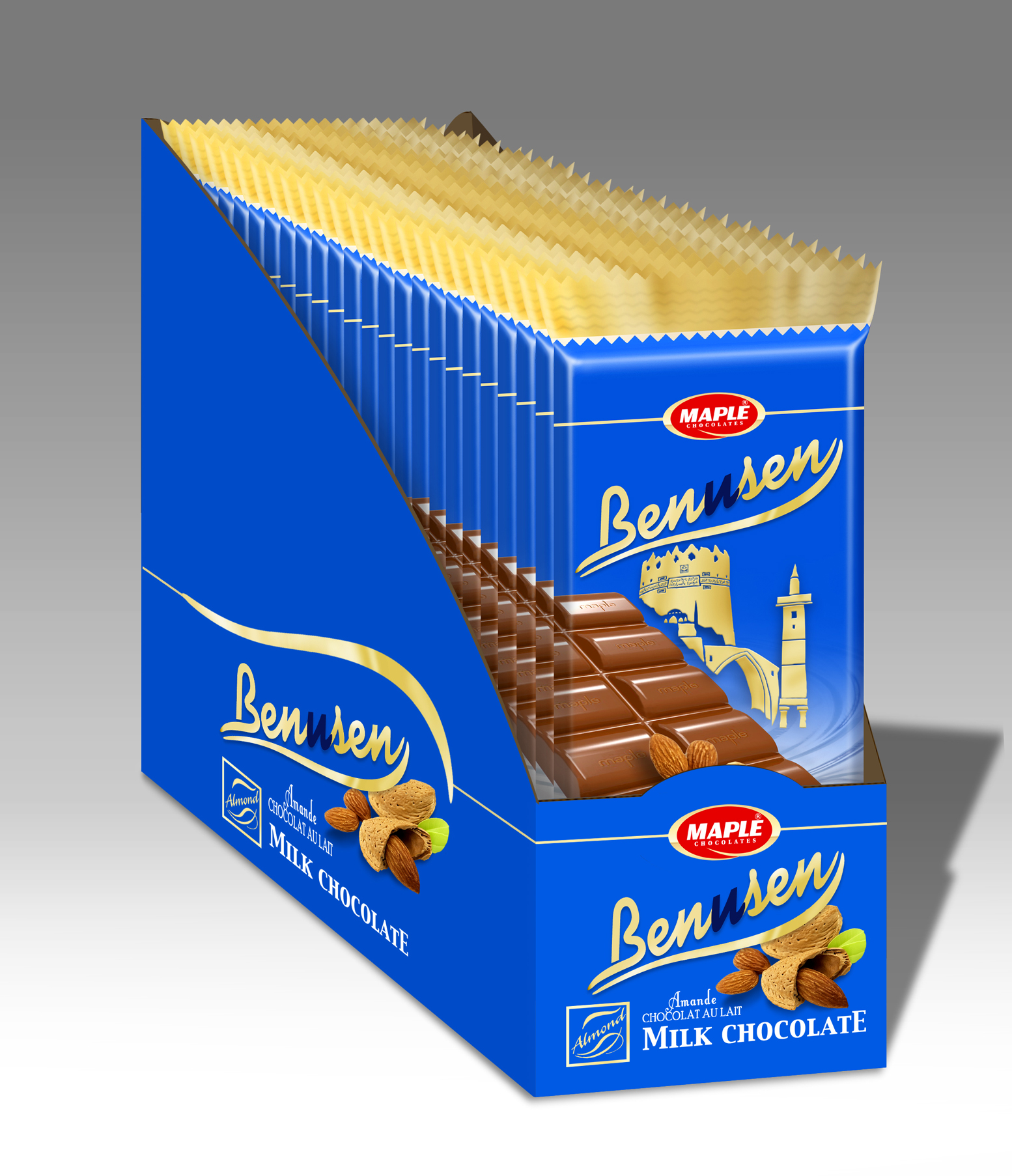 BENUSEN  SÜTLÜ BADEM ÇİKOLATA 60 GR