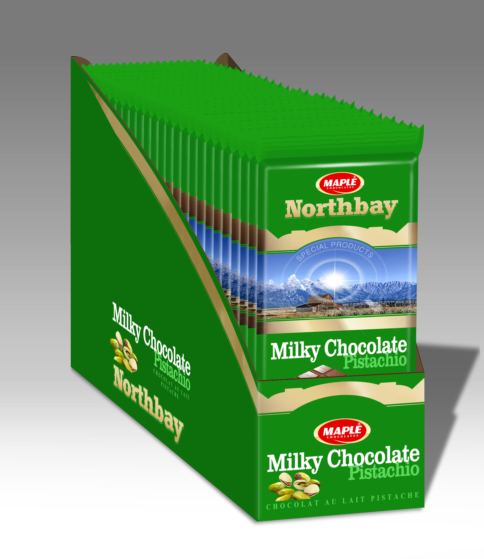 NORTHBAY  SÜTLÜ ANTEP FISTIĞI ÇİKOLATA 100GR 